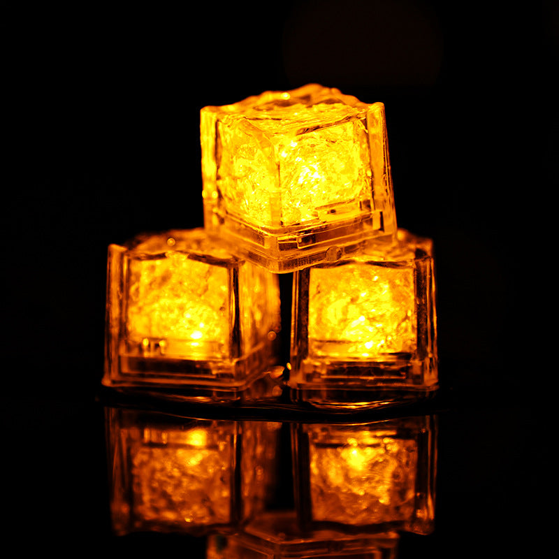 Wholesale Plastic Luminous Ice Cubes/colorful Touch Sensing Night Lights/LED Flashing Ice Cubes