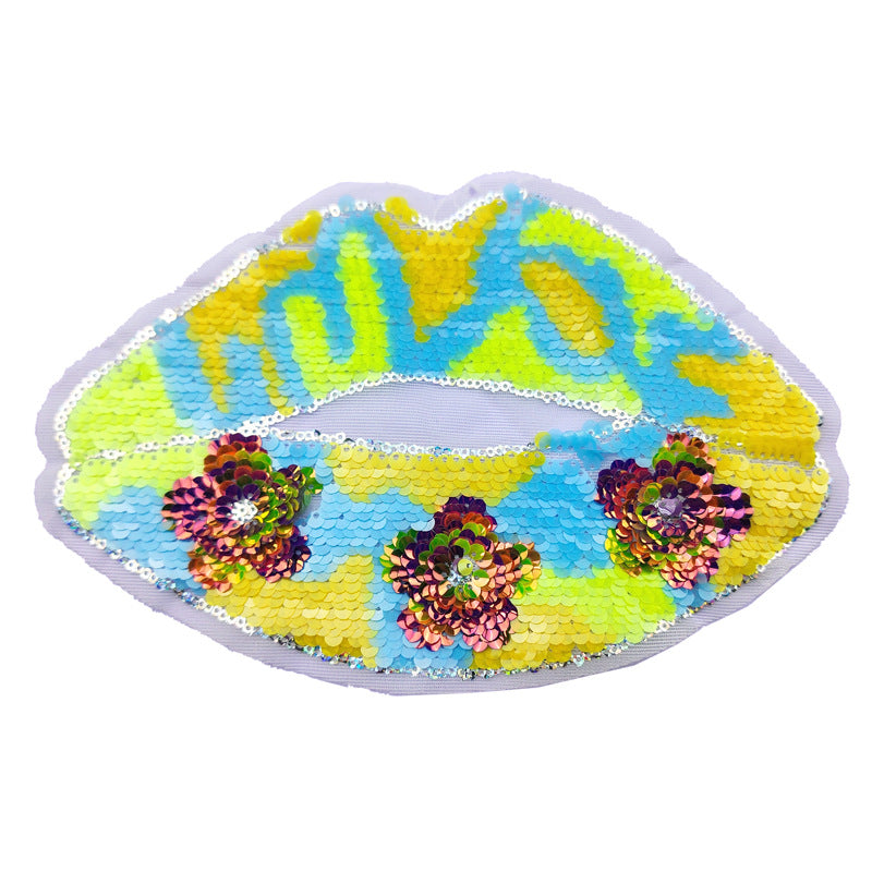 Wholesale  13pcs Cartoon Sequins Embroidered Cloth Stickers Garment Decoration Accessories Bead Patch Stickers