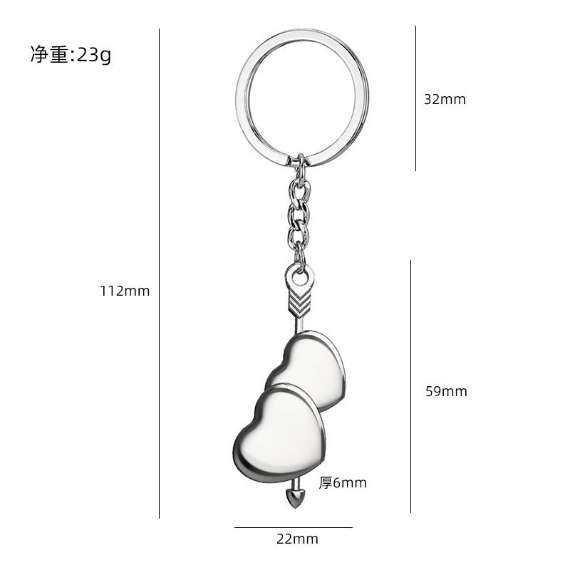 Wholesale Valentine' s Day Silver Love Word Metal Keychain