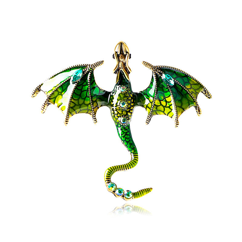 Wholesale Oil Dripping Dragon Alloy Brooch
