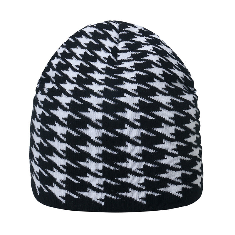 Wholesale Autumn and Winter Warm Woolen Cow Plaid Zebra Leopard Print Knitted Hat