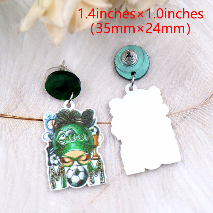 Wholesale Mother's Day Acrylic Black Mama Earrings
