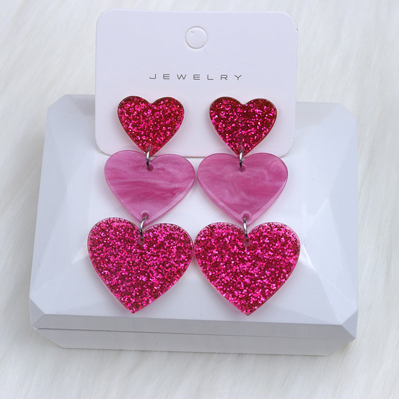 Wholesale Love Acrylic Earrings