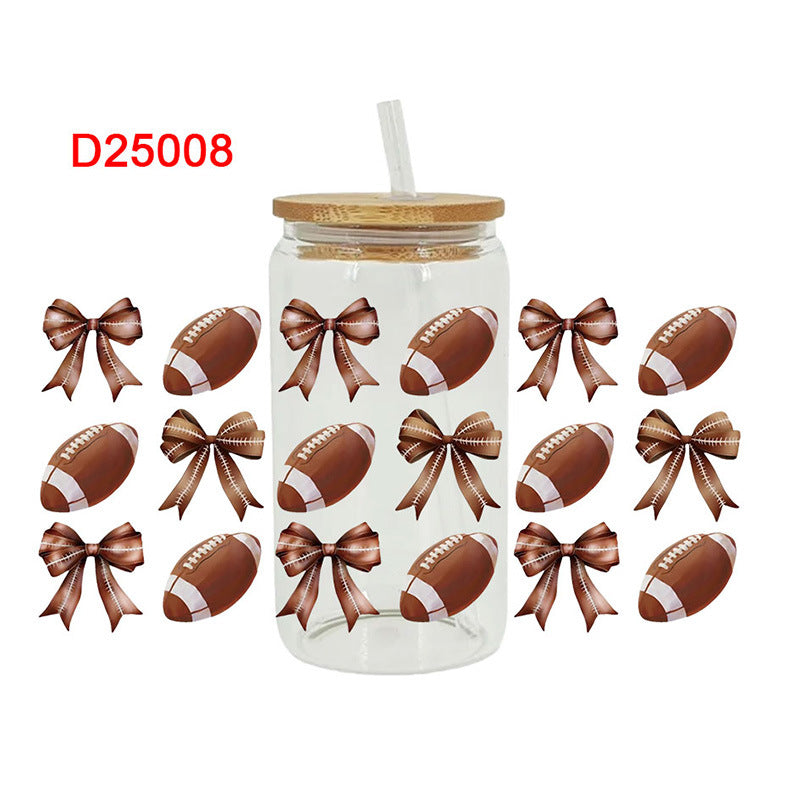 Wholesale Cartoon Cute Soccer Baseball Series 16oz Cup UV DTF Wraps