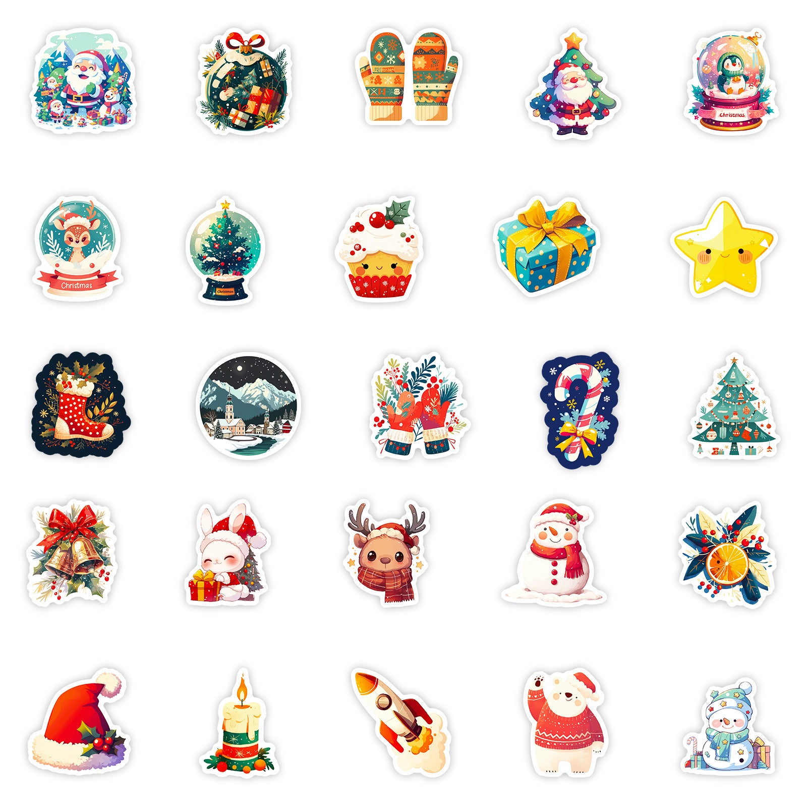 Wholesale Christmas Eve stickers 50pcs/sheets,  no duplication