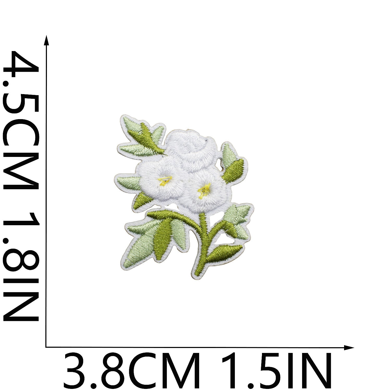 Wholesale Tulip Floral Embroidered Patch Iron On Peony Applique DIY Clothing Bag Decorative Craft Supply