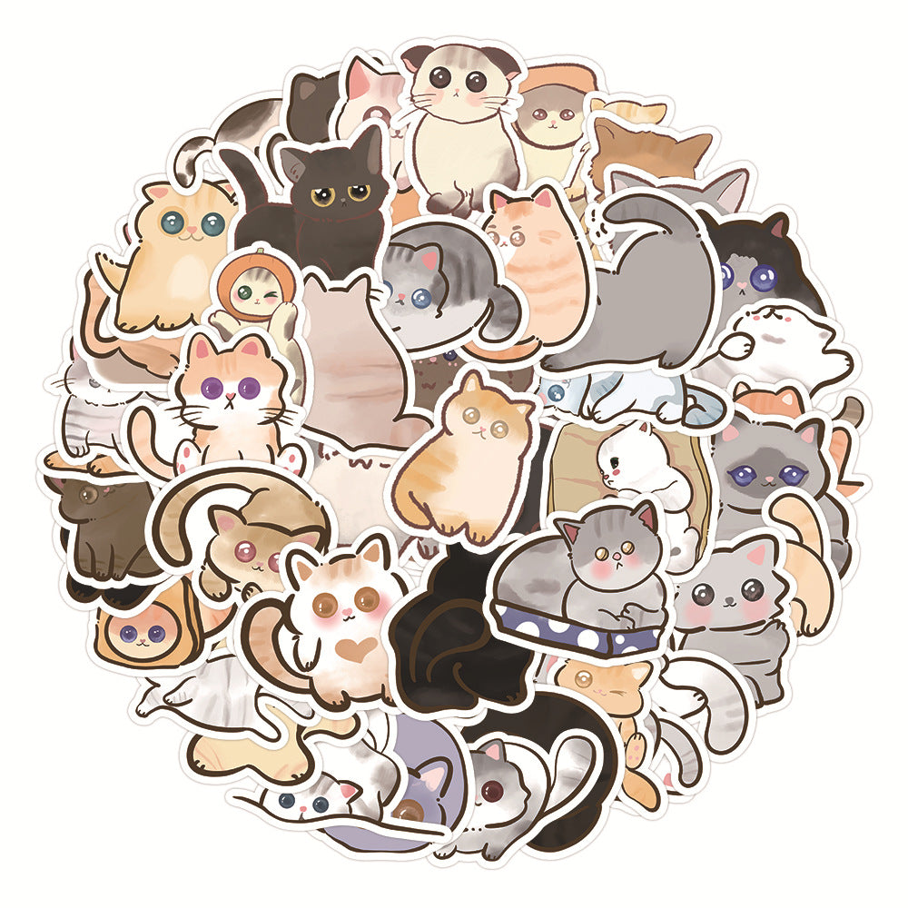 Wholesale 100 Cartoon Cute Kittens and Puppies Waterproof Vinyl Stickers
