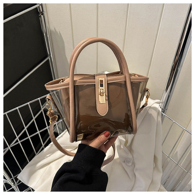 Bolso de hombro de gelatina transparente de PVC al por mayor