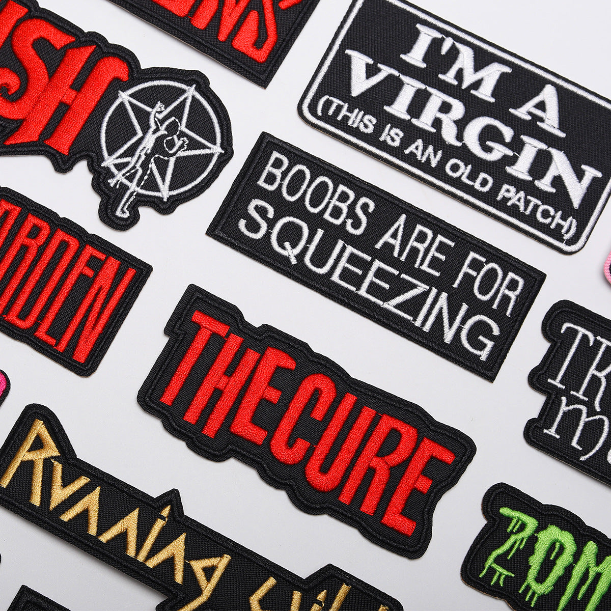 Wholesale Twill Embroidered Alphabet Patches Black White Rectangle Applique 33 Styles For Sweater DIY Craft Supply