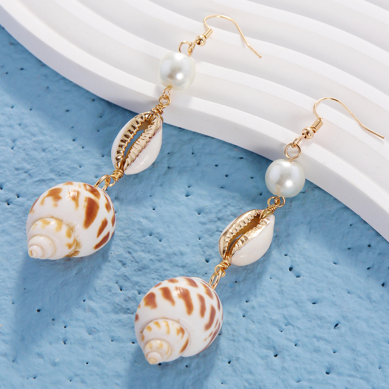Wholesale Bohemian Shell Beads Pendant Earrings