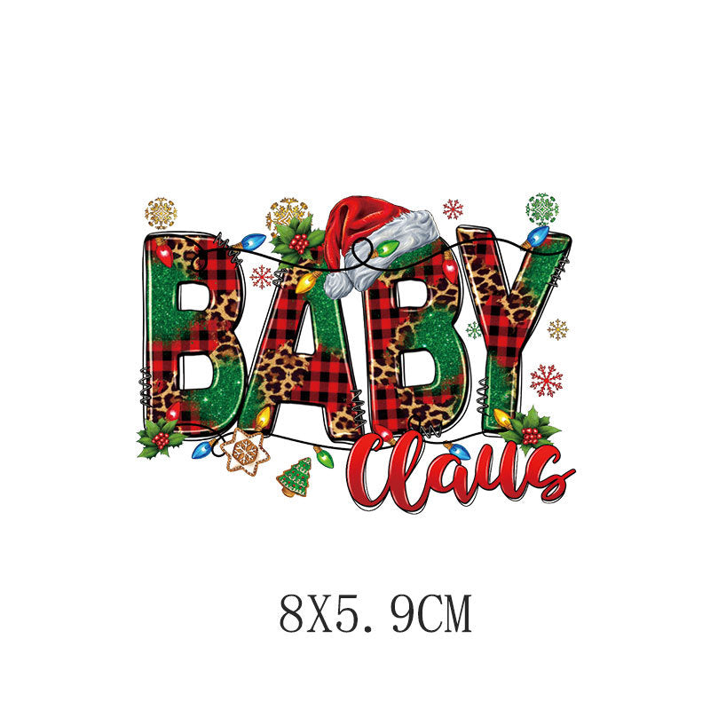 Wholesale Cartoon Christmas tree letter heat transfer   UV DTF Ready to Press Transfers Wraps