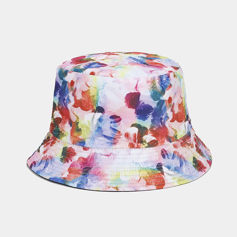 Sombrero de cubo reversible de patrón floral de algodón de algodón al por mayor