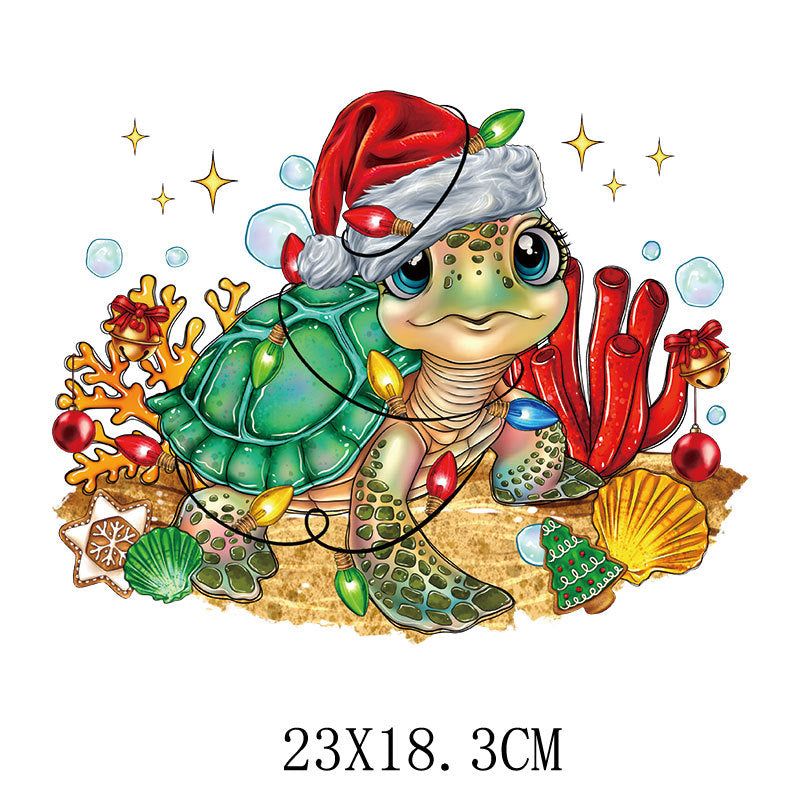 Wholesale Cartoon Christmas tree letter heat transfer   UV DTF Ready to Press Transfers Wraps