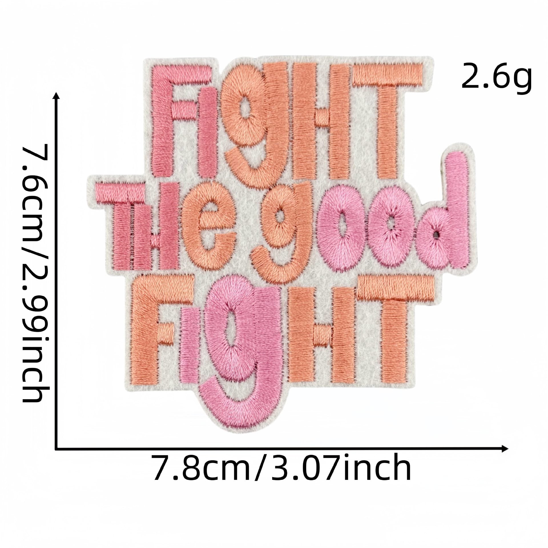 Wholesale pink Cartoon inspirational text DIY Patches