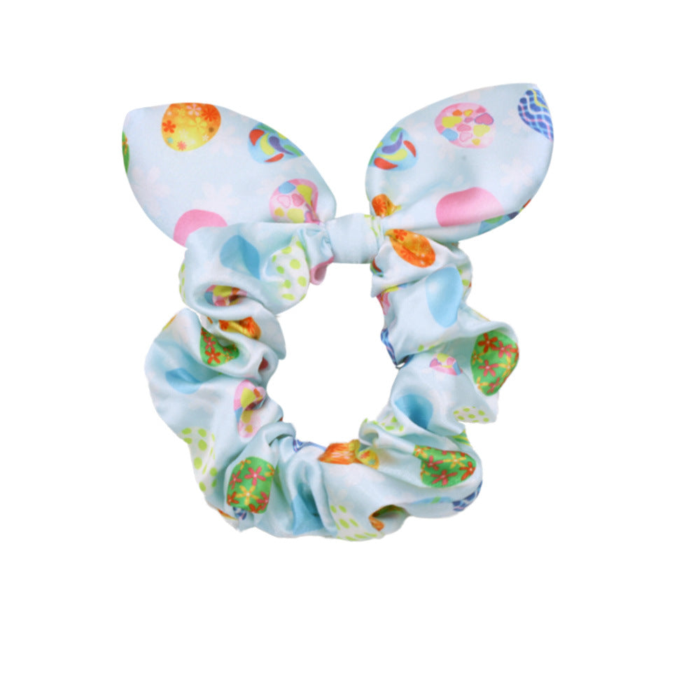 Wholesale 5pcs Easter Rabbit Ear Egg Hair Band Bow Fabric Hair