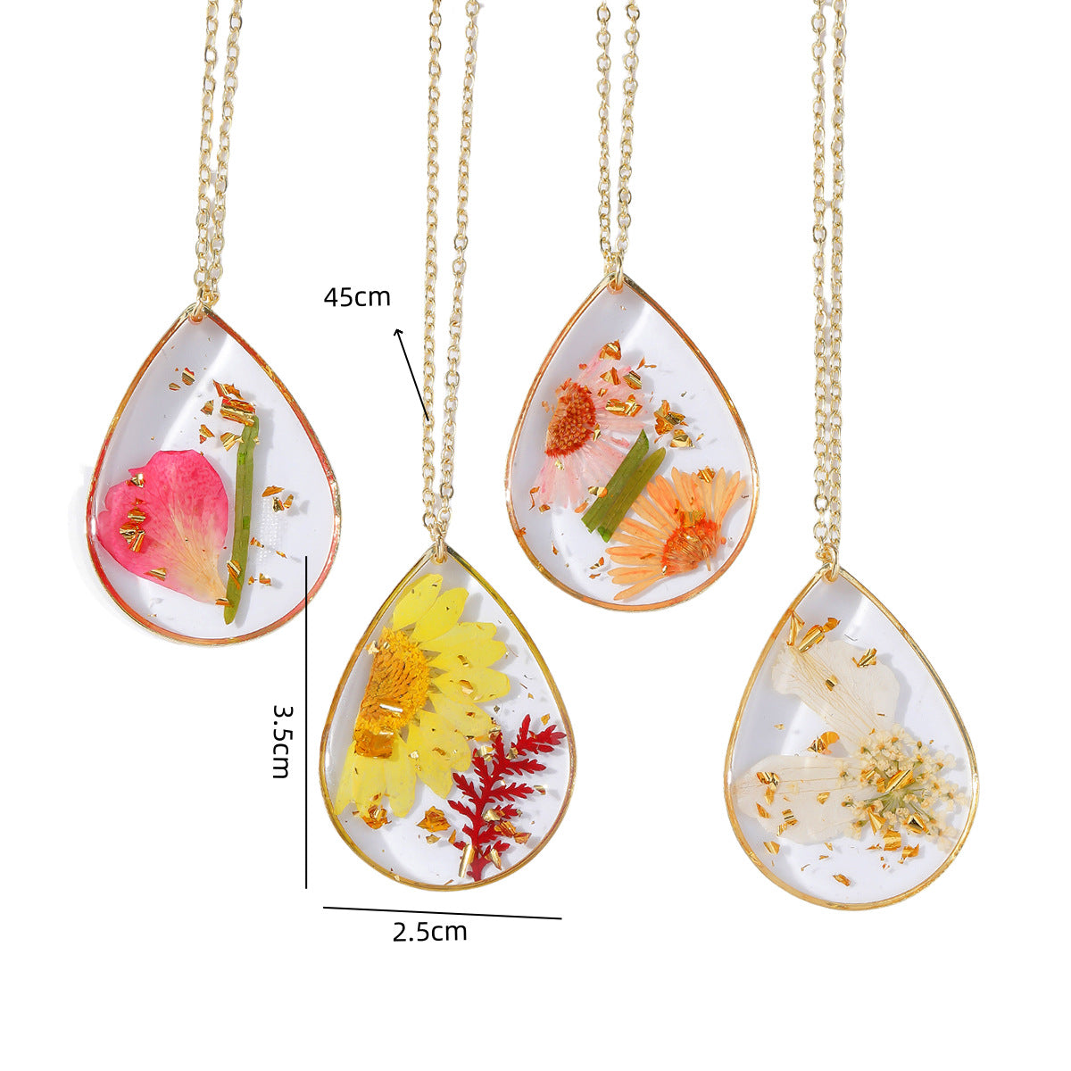 Wholesale Personalized Fashion All-match Niche Design Immortal Dried Flower Long Necklace