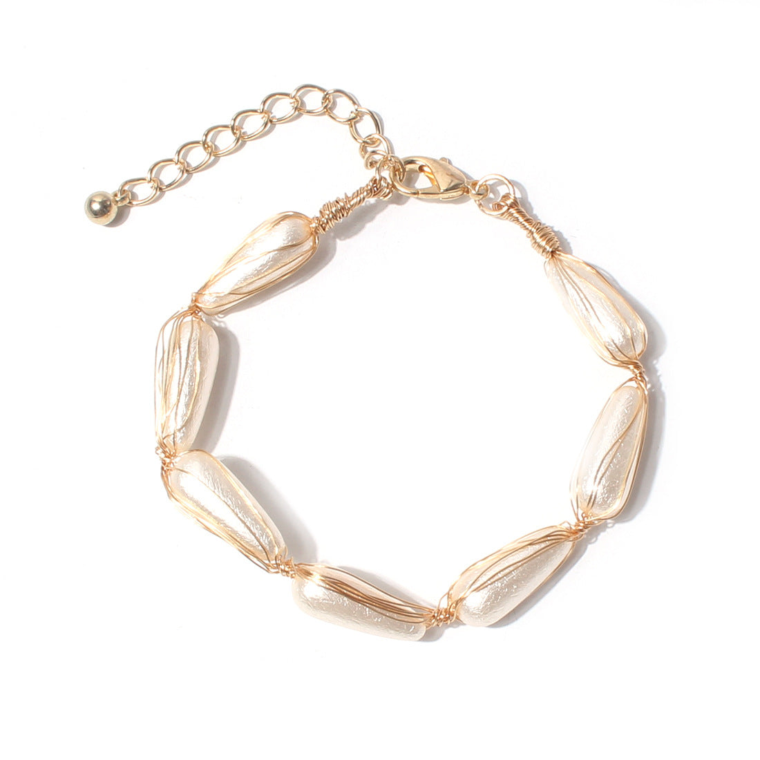 Wholesale simple retro pearl multi-layer temperament sweet wind gold bracelet