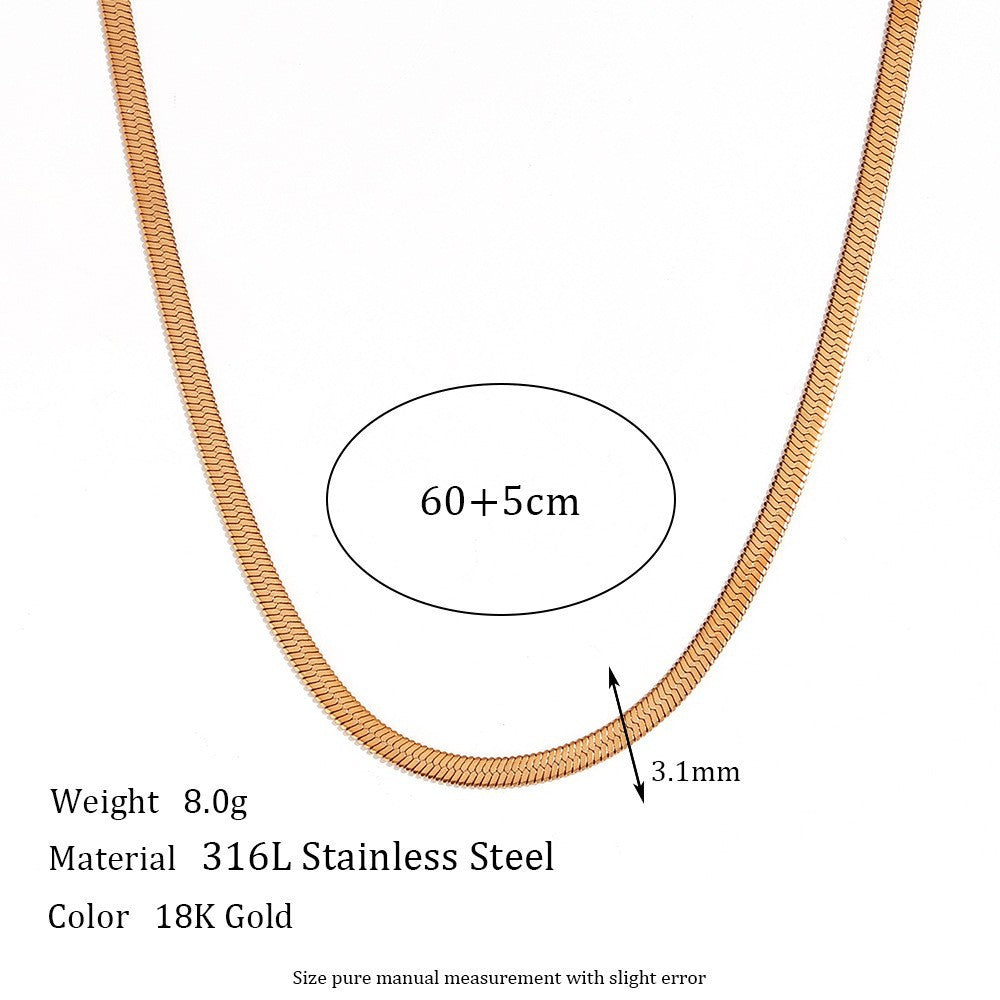 Wholesale blade chain box Stainless Steel Necklace