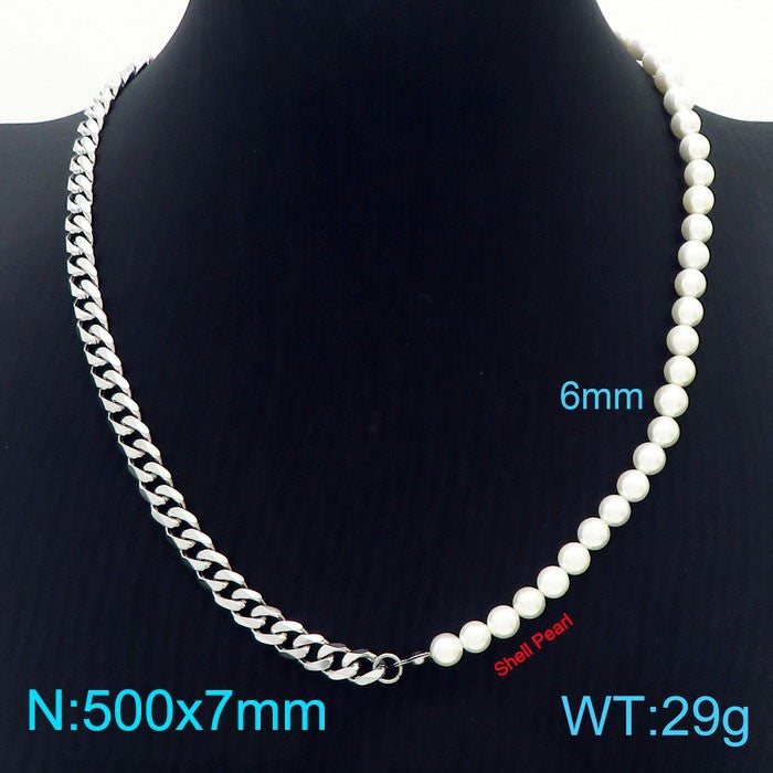 Wholesale Stitched Pearl Clavicle Gold Plated Necklaces