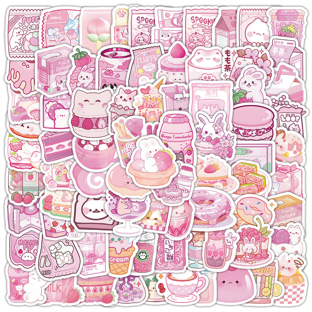 Wholesale 100 Cute Cartoon Colorful Graffiti Small Stickers Waterproof Vinyl Stickers