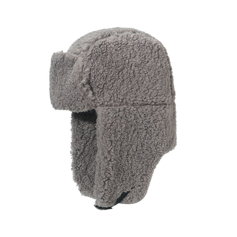 Wholesale Winter Lamb Wool Ear Protection and Cold-proof Plush Hat