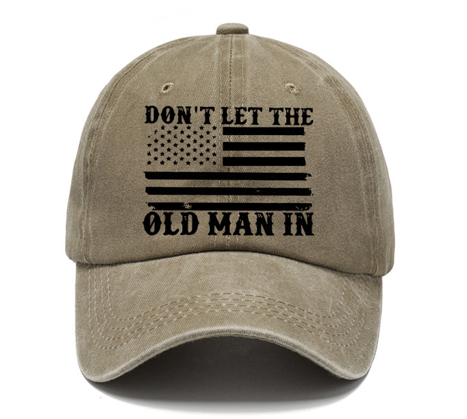 Wholesale Washed Cotton Printed Distressed Vintage Soft Top Baseball Cap