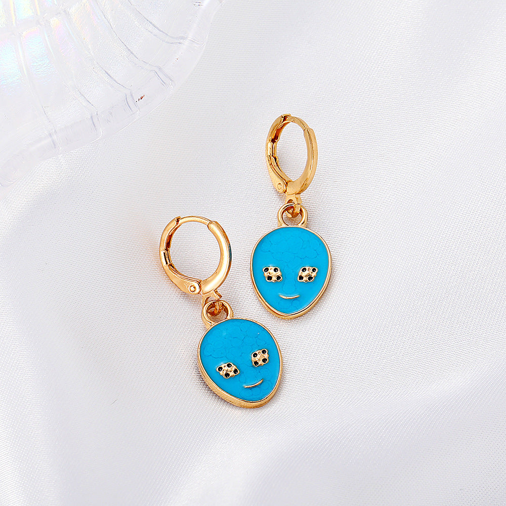 Wholesale Color Alien Alloy Earrings