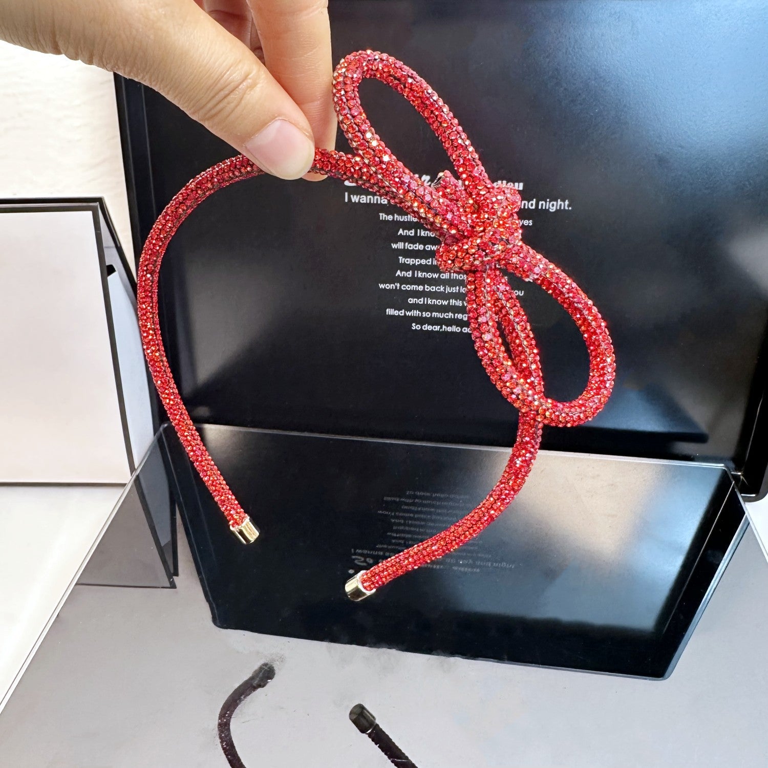 Wholesale Super Sparkling Water Diamond Fashion with Diamond Luxury Light Luxury Style Knotting Full Diamond Headband