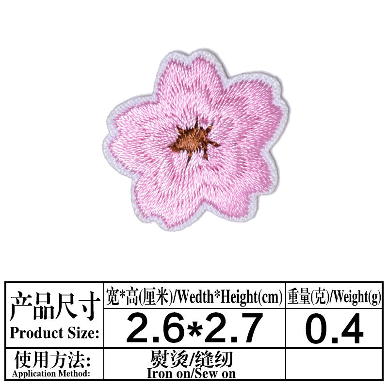 Wholesale Floral Embroidered Cloth Patches Set Of 8 For Clothing Decoration And DIY