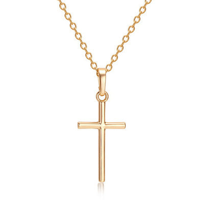 Wholesale Square Zircon Cross Alloy Necklace