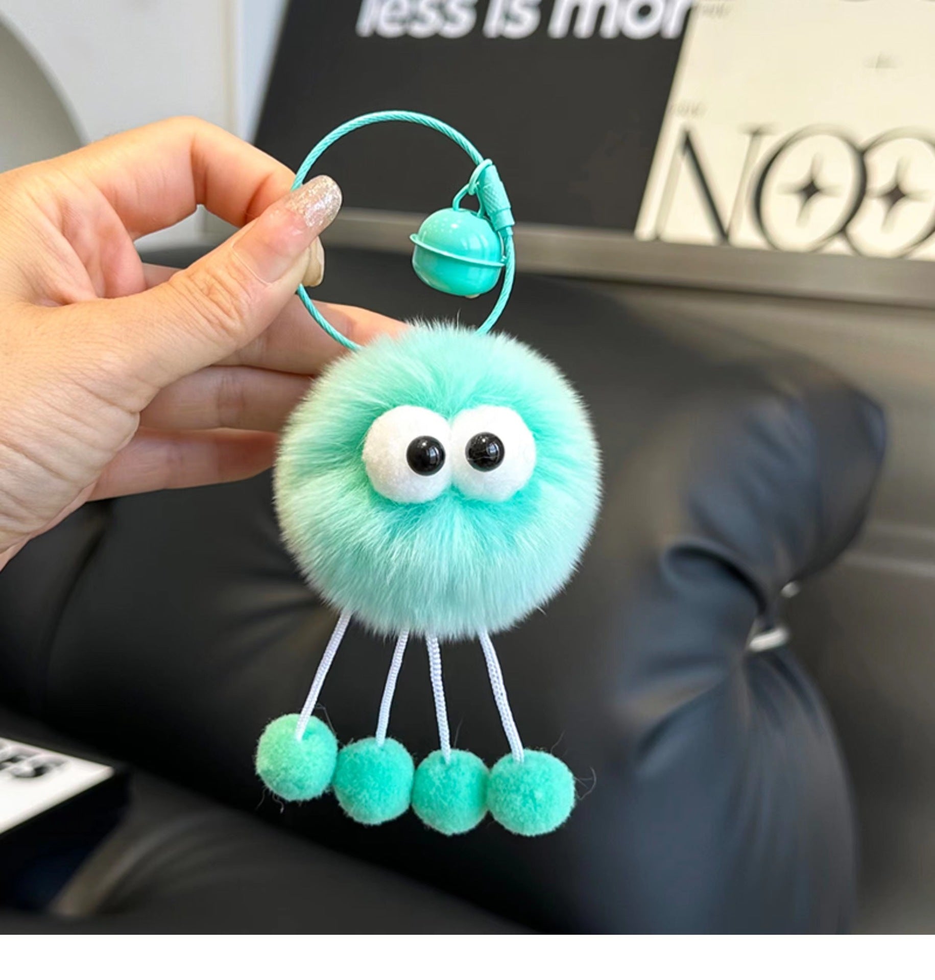 Wholesale Colorful Plush Pom Keychain
