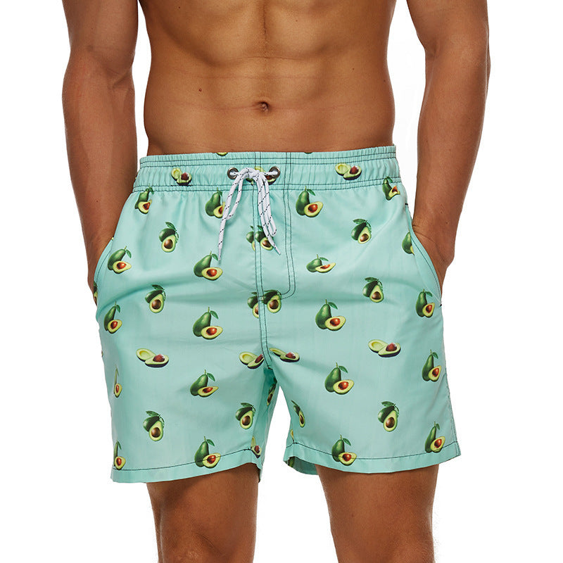 Wholesale Fruit Series Pattern 3D Digital Printing Men's Sports Beach Shorts Swimwear