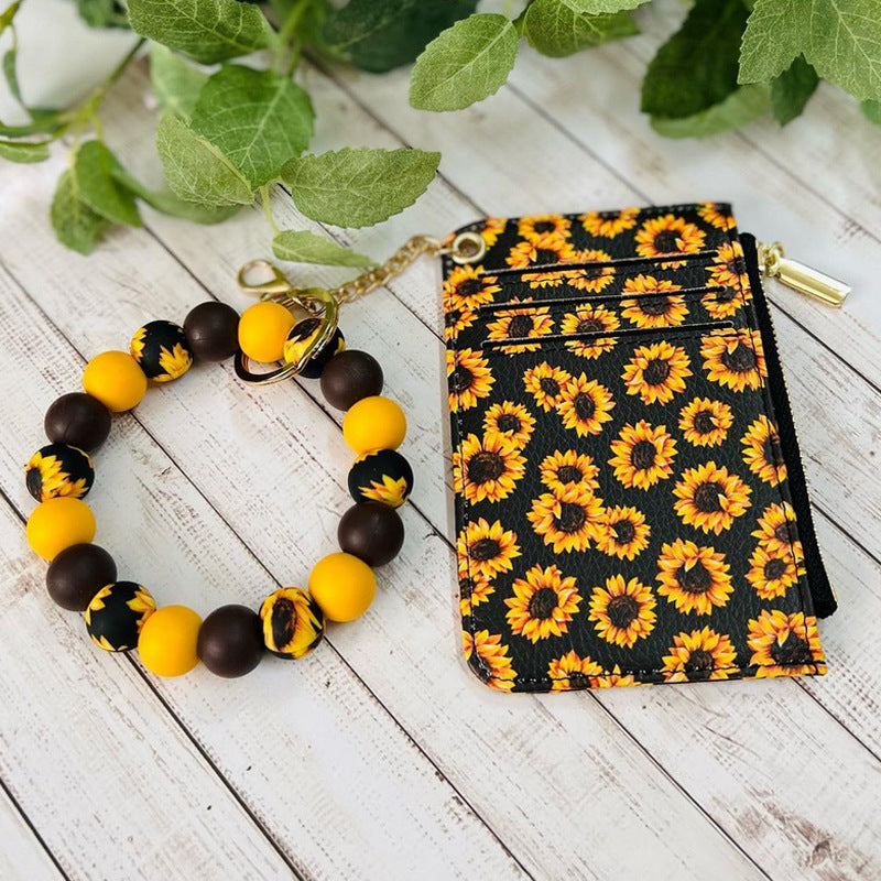 Wholesale 10pcs/pack Silicone Beaded Wrist Keychain