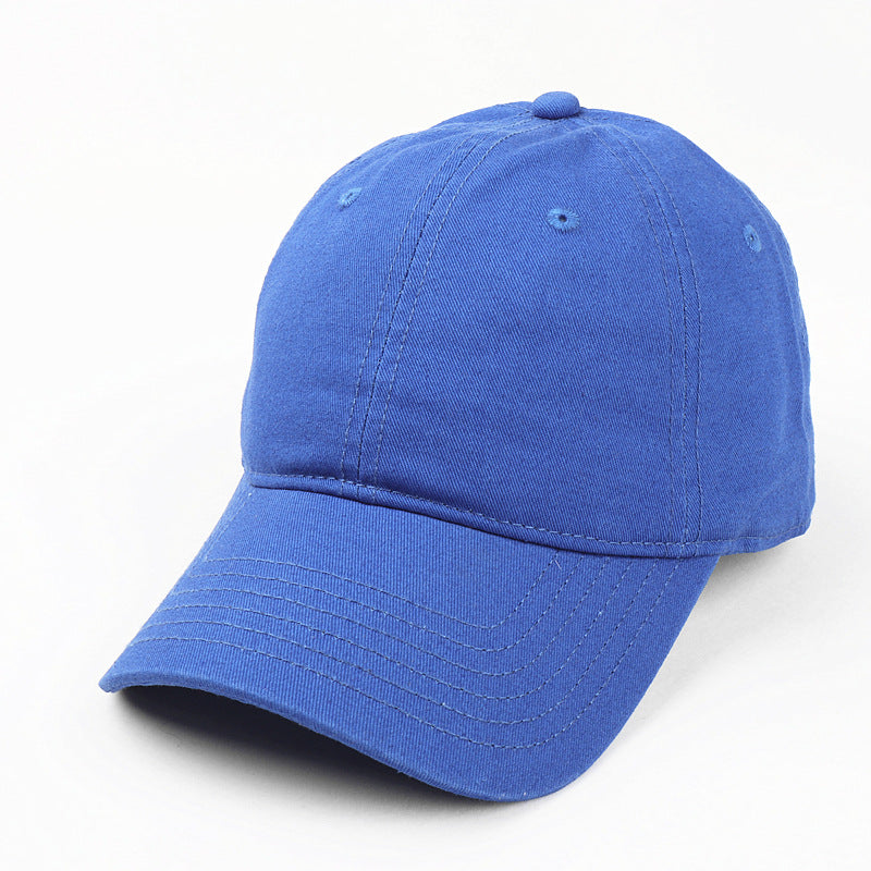 Wholesale Simple Soft Top Washable Cotton Light Plate Solid Color Cap Men's and Women's Korean Style Sunscreen Baseball Cap Trendy