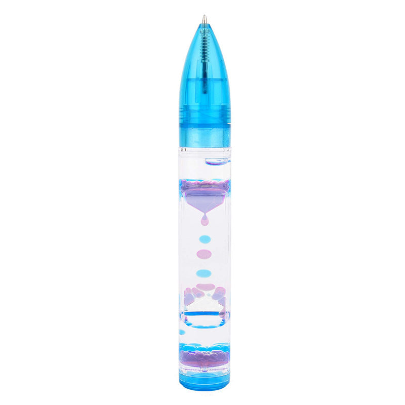 Wholesale Acrylic Color Liquid Hourglass Stress Relief Pen