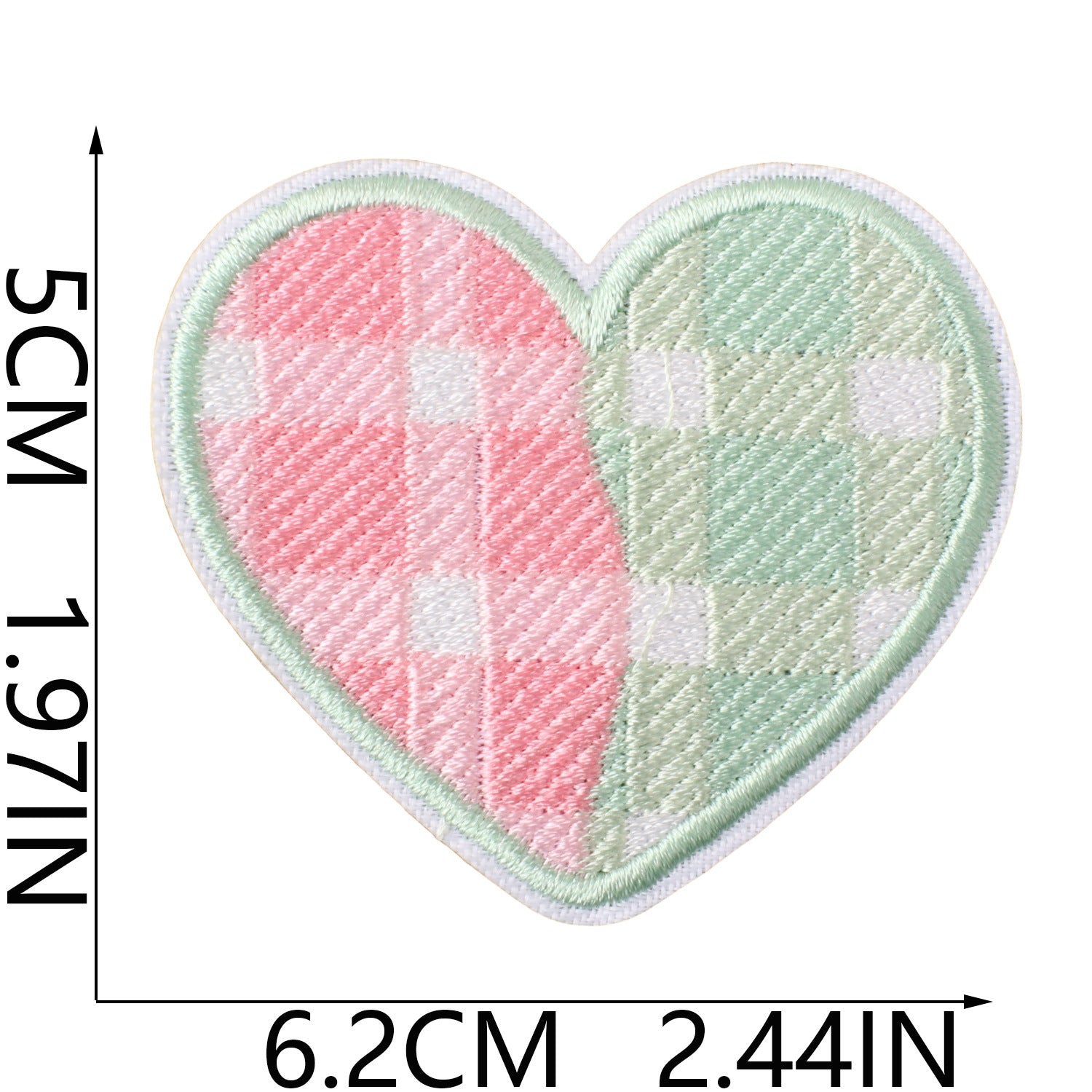 Wholesale Polyester Embroidered Heart Iron On Patch Cute Girl DIY Clothing Luggage Decorative Accent