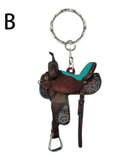 Wholesale Saddle Car Key Pendant Acrylic Keychain