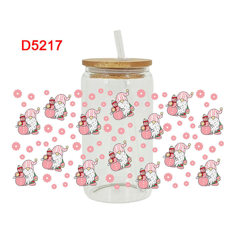 Wholesale Christmas Gift Series 16oz Cup UV DTF Wraps