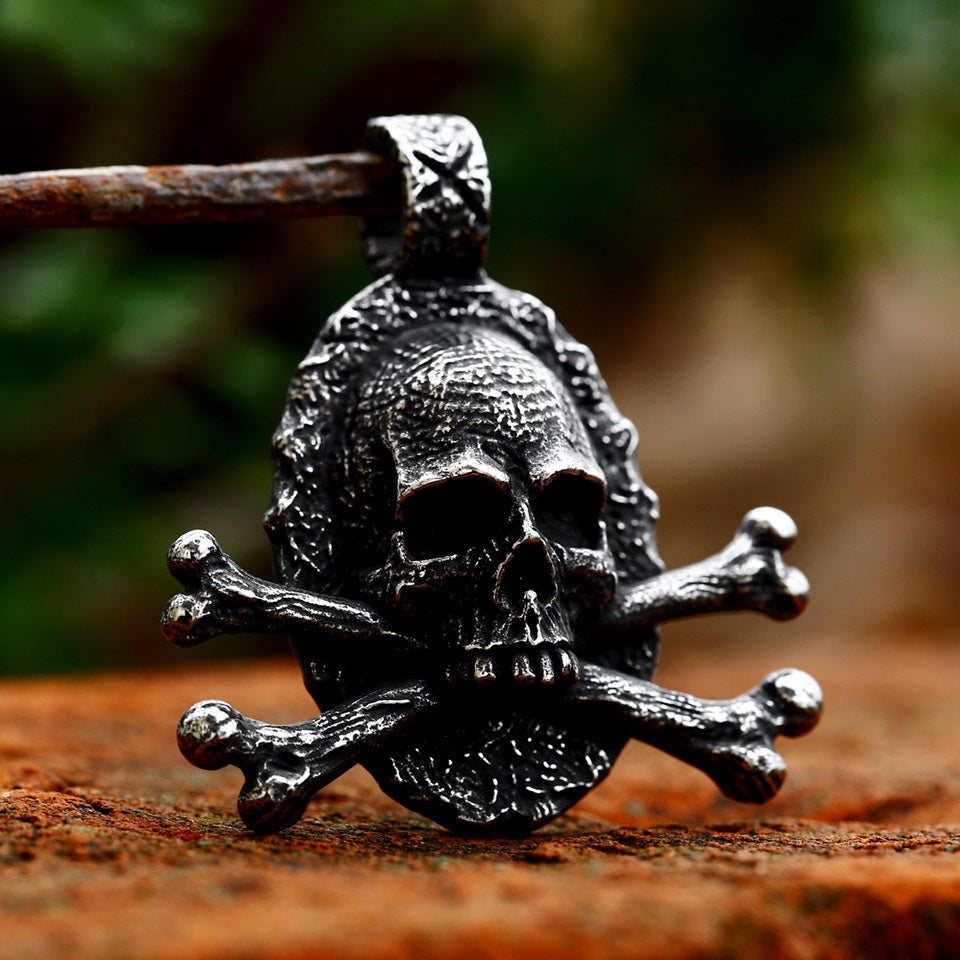 Wholesale National style titanium steel pendant retro skull pendant men' s jewelry