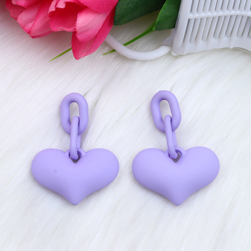 Wholesale Valentine's Day Love Spray Painted Acrylic Earrings