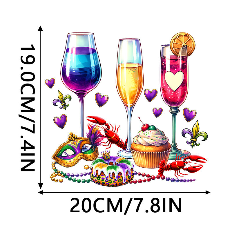 Wholesale 10pcs Carnival Festival  Pattern Clothing  UV DTF Ready to Press Transfers Wraps