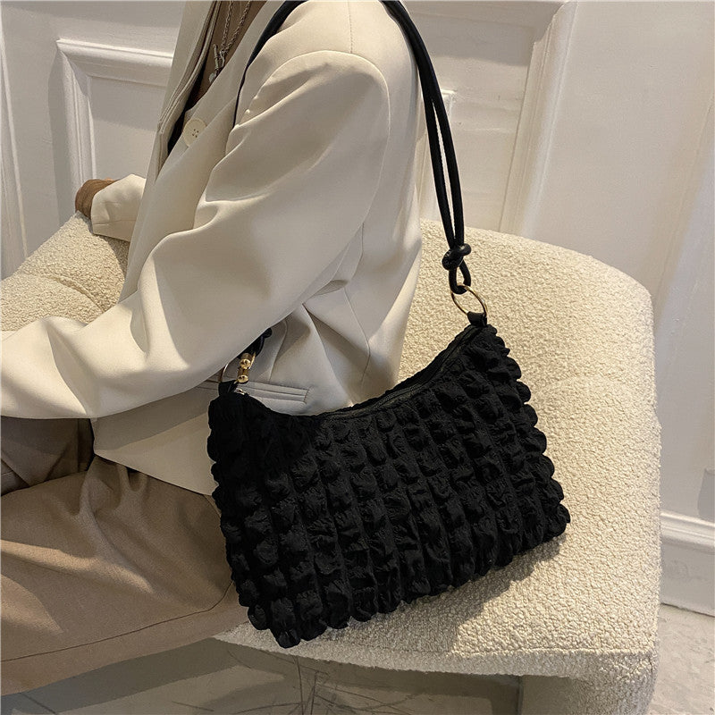Wholesale Yunduo Lingge Pleated High Capacity Shoulder Bag
