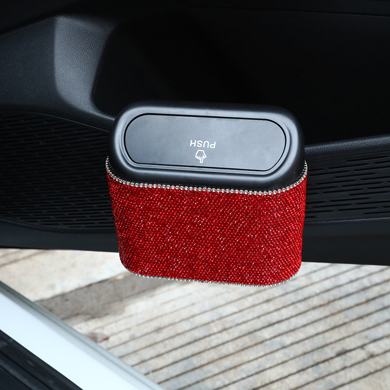 Wholesale Diamond Studded Plastic Trash Can