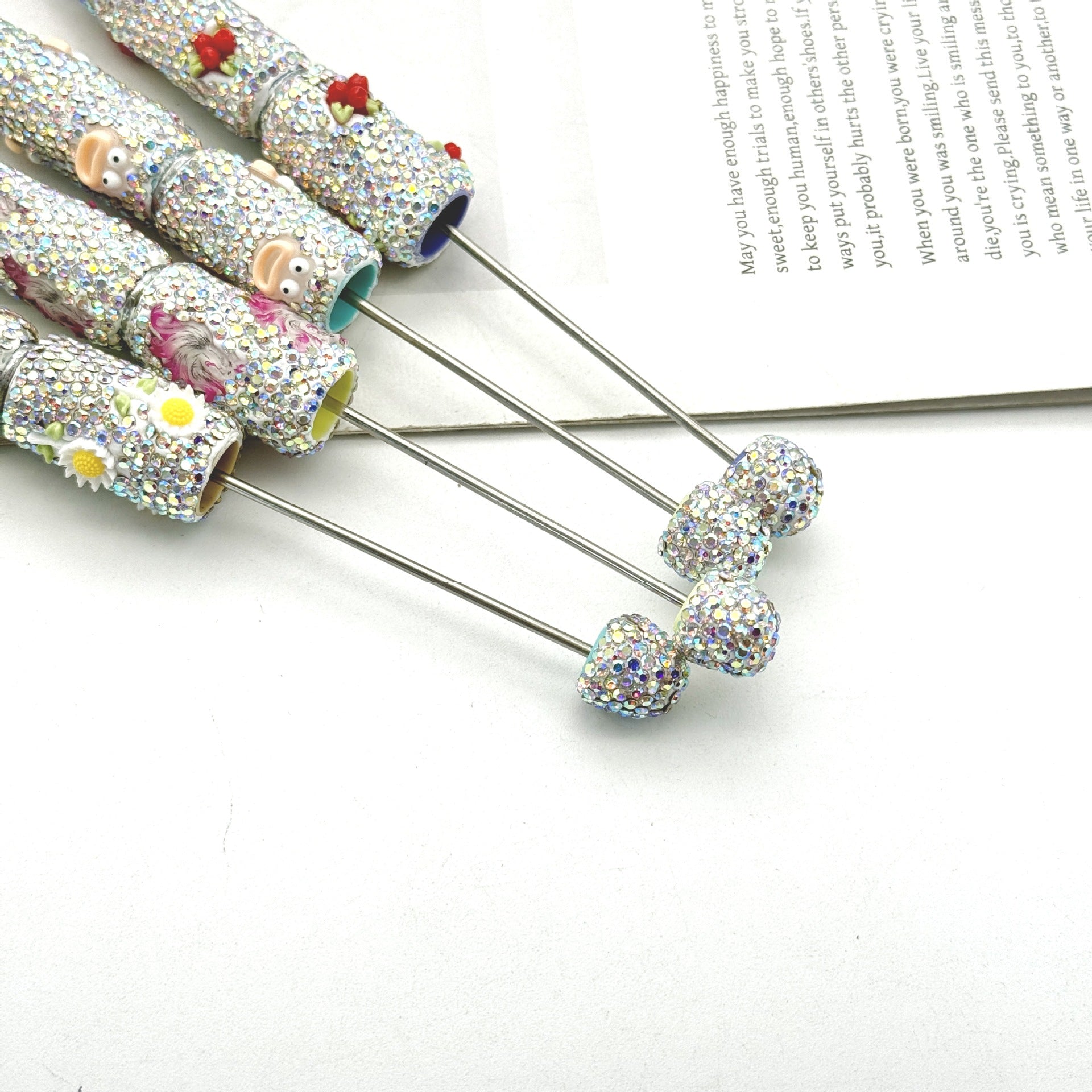 Wholesale Cute Full Diamond Bead Pen  beadable pens