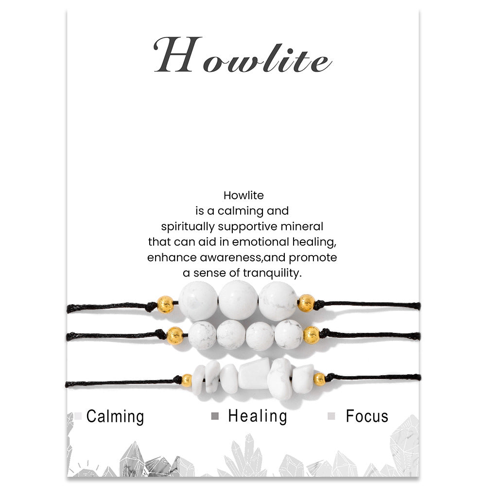 Wholesale Natural Stone Set Gravel Beads Hand Woven Bracelet