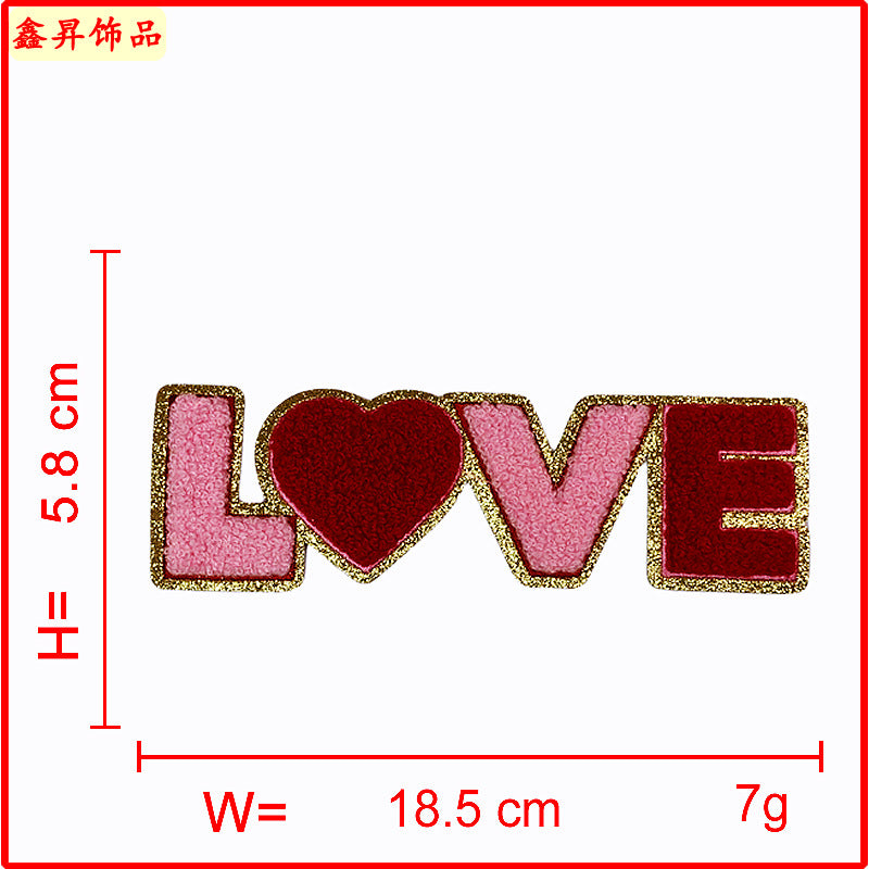 Wholesale English Letter Cloth Stickers Embroidered Clothing Accessories Patches