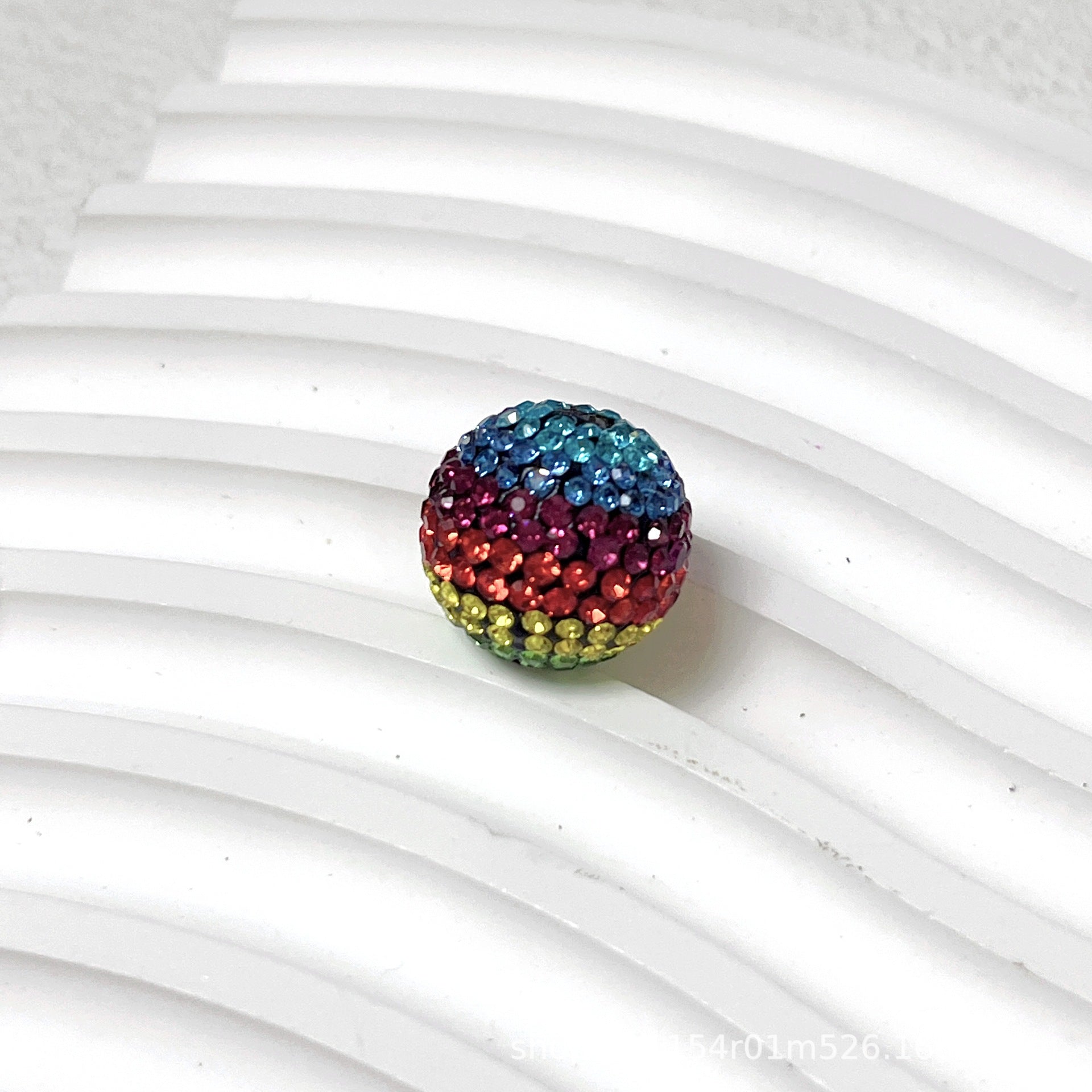 Wholesale  10pcs Leopard patterned clay round diamond beads