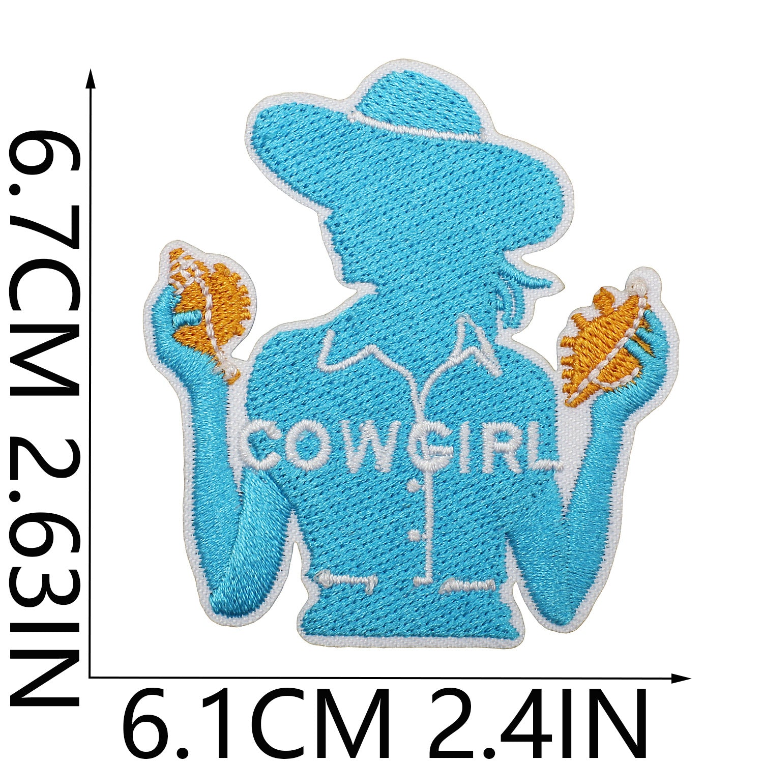 Wholesale Western Cowboy Shell Embroidered Patch Polyester Heat Transfer Applique For Clothing Casual Decorative Accent And Resale