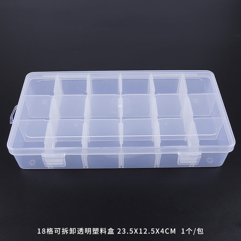 Wholesale Handmade DIY Bead Jewelry Removable Transparent Plastic Storage Box Tools