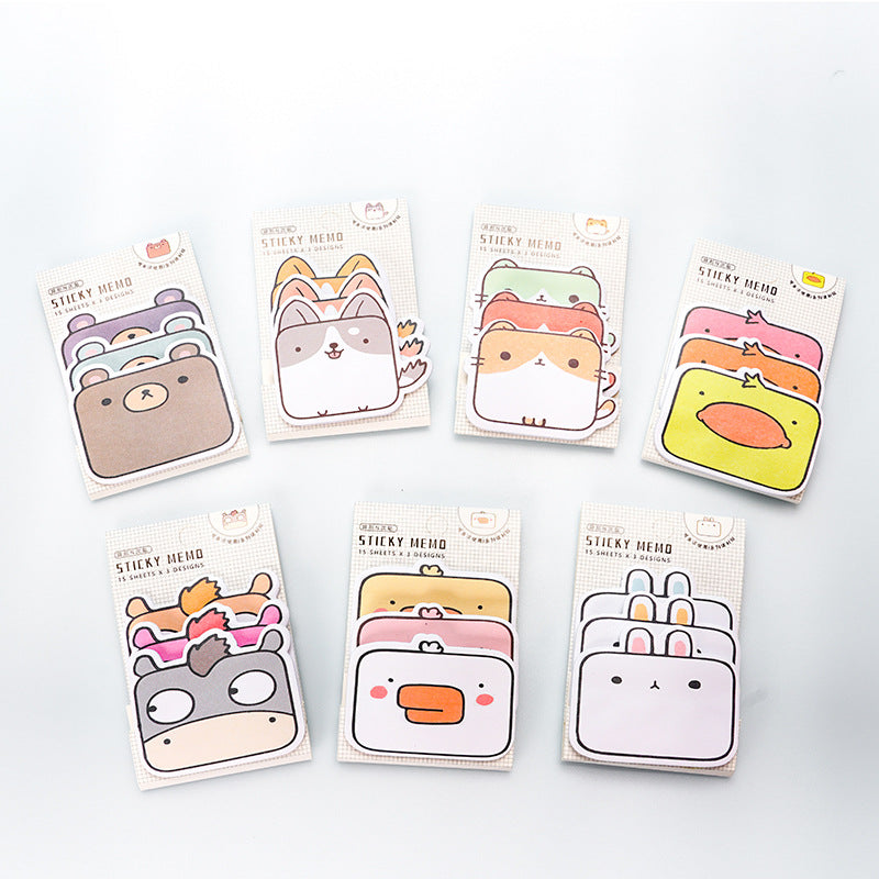 Wholesale 10pcs Cartoon animals of various kinds sticky notes